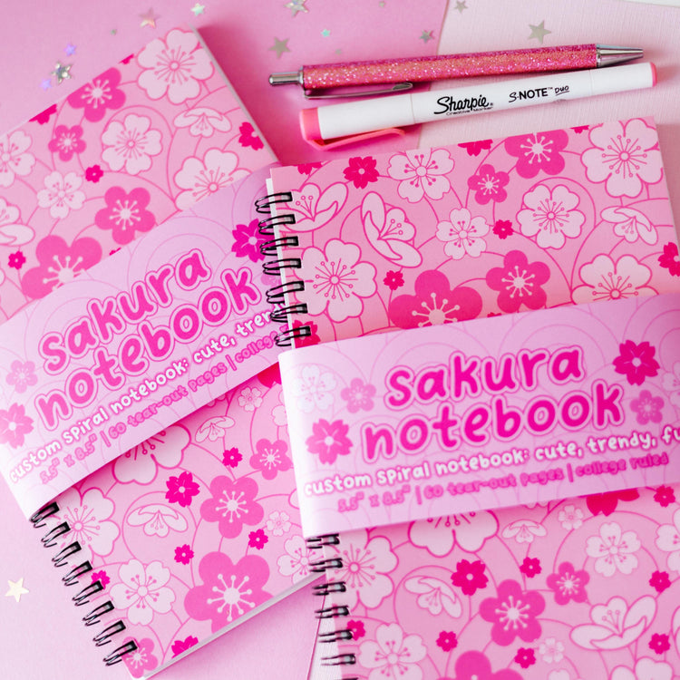 Sakura Spiral Notebook