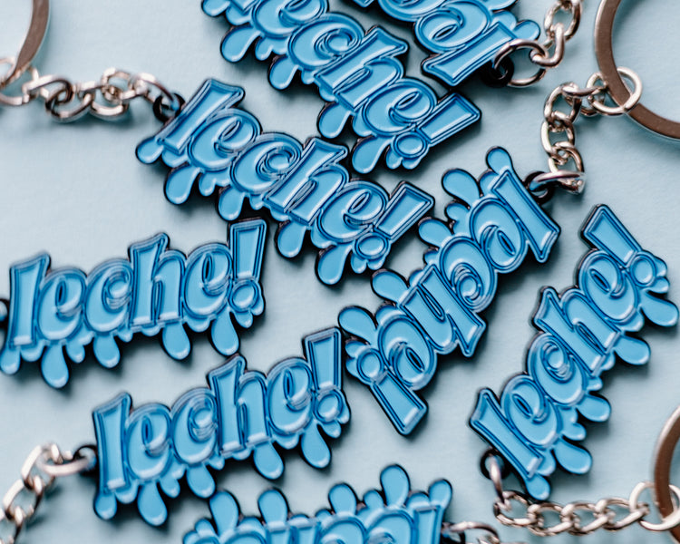 Leche Enamel Keychain (Grafitti Drip)