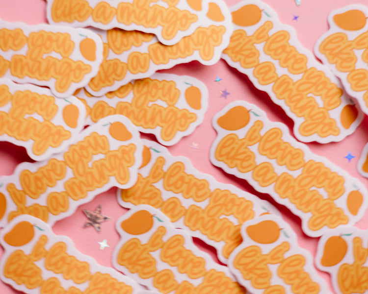 I Love You like a Mango Sticker