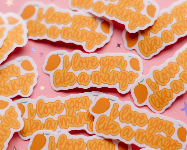 I Love You like a Mango Sticker