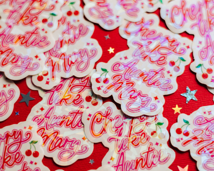 Cherry Like Auntie Mary Sticker
