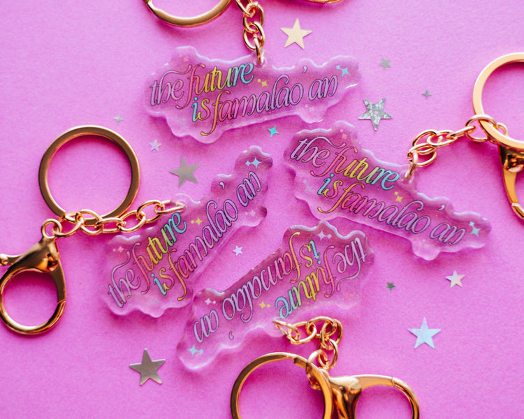 The Future is Famalao'an Keychain