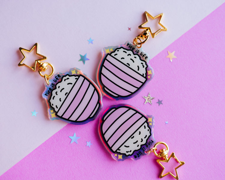 Rice is Life Keychain